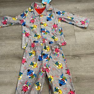 Toddler Boys' Baby Shark Coat Pajama Set - Gray 3T